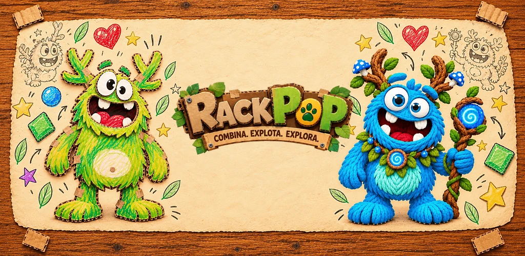 RackPop: combina, explota, explora. Los Racknimals de cartón y lana te esperan.