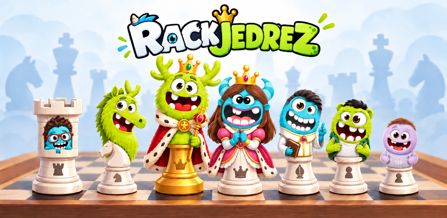 Los Racknimals convertidos en piezas de ajedrez